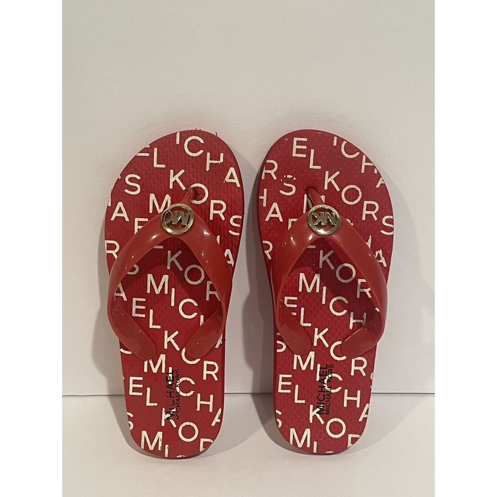 Michael‎ Kors Youth Red Flip-Flops Size One